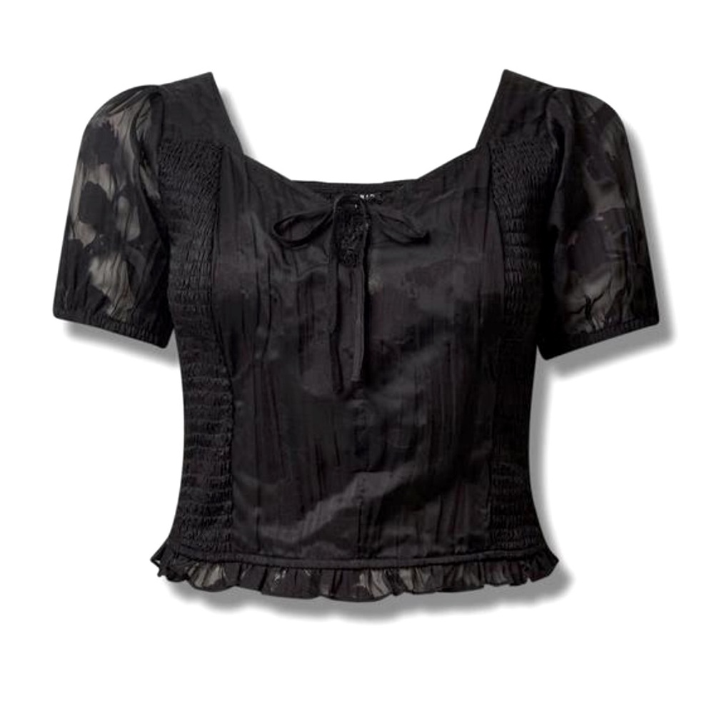 NWT Torrid Smocked Crop Top, size 00 or Medium (10)